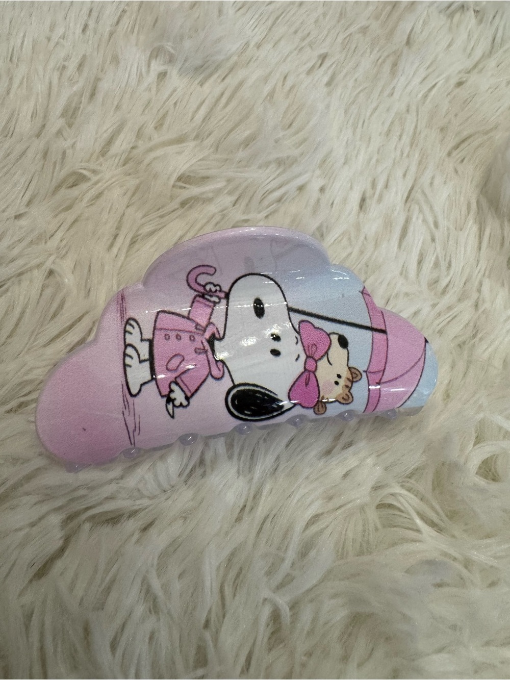 Snoopy sister Belle Pink Cloud Hair Clip claw